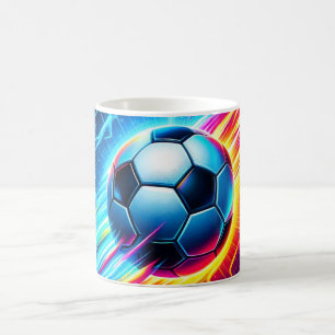 Futuristisk elektrisk fotboll Lightning Kaffemugg