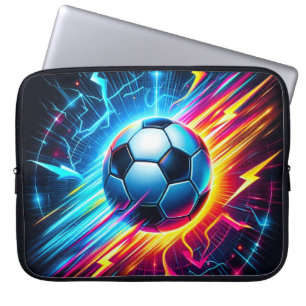 Futuristisk elektrisk fotboll Lightning Laptop Fodral