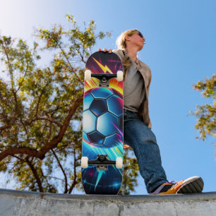 Futuristisk elektrisk fotboll Lightning Mini Skateboard Bräda 18,5 Cm