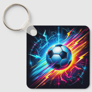 Futuristisk elektrisk fotboll Lightning Nyckelring