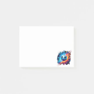 Futuristisk elektrisk fotboll Lightning Post-it Block