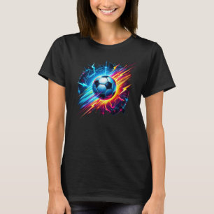 Futuristisk elektrisk fotboll Lightning T Shirt