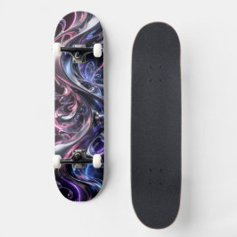 Futuristisk flytande mosaik skateboard - 3D Abstr