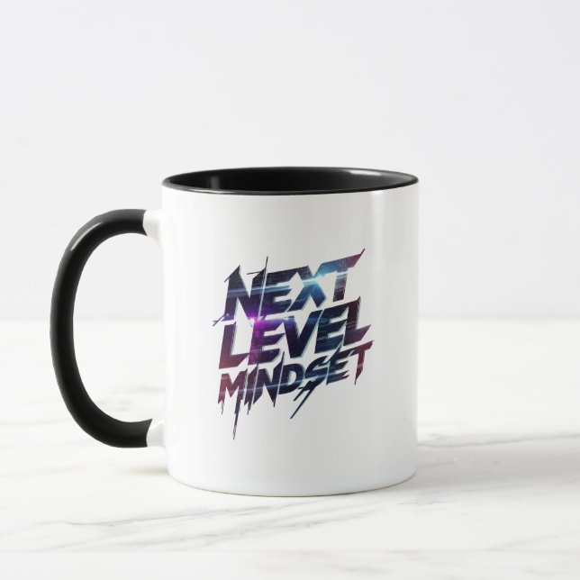 Futuristisk Glitch-typografi för framgång Mugg (Vänster)