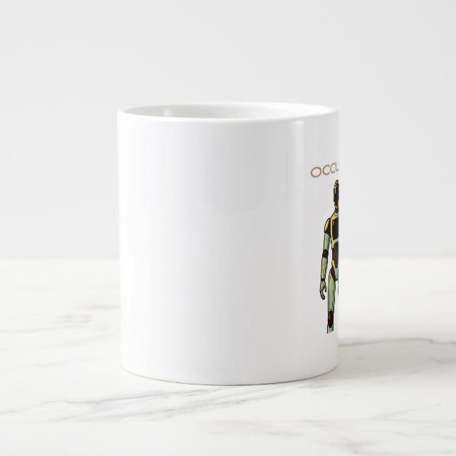 Futuristisk humanoid robotdesign jumbo mugg (Framsidan)