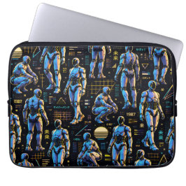 Futuristisk Humanoid Robotkonst | AI Android Sci-F Laptop Fodral