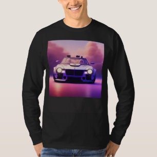 Futuristisk Klassisk Sportbil Cyberpunk Cool Tävli T Shirt