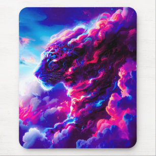 Futuristisk Kosmisk Neon Leopard Musmatta