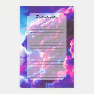 Futuristisk Kosmisk Neon Leopard Post-it Block