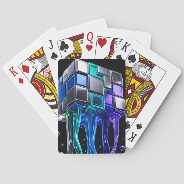 Futuristisk krompusselkub  casinokort (Baksidan)