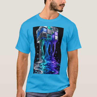 Futuristisk krompusselkub t shirt