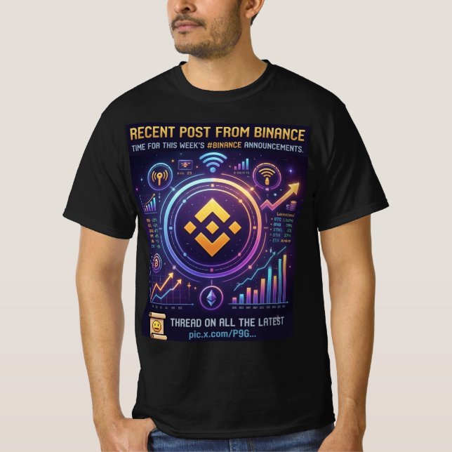 Futuristisk krypto handelsanalys graf t-shirt (Framsida)