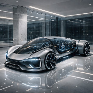 Futuristisk Lyxig Superbil Designtryck Kort