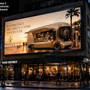 Futuristisk Michelin Food Truck – Lyx på hjul Poster