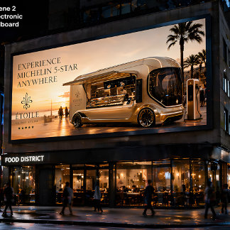 Futuristisk Michelin Food Truck – Lyx på hjul Poster
