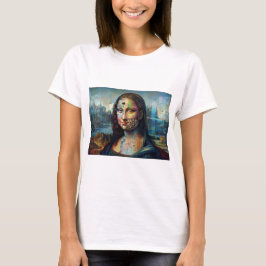 Futuristisk Mona Lisa Dam T-Shirt