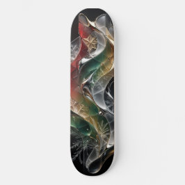 Futuristisk mosaikkolumnskateboard mini skateboard bräda 18,5 cm