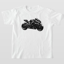 Futuristisk motorcykel svart vit vektor 