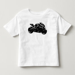 Futuristisk motorcykel svart vit vektor  t shirt