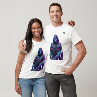 Futuristisk Neon Cyberpunk Grafisk T-Shirt Design