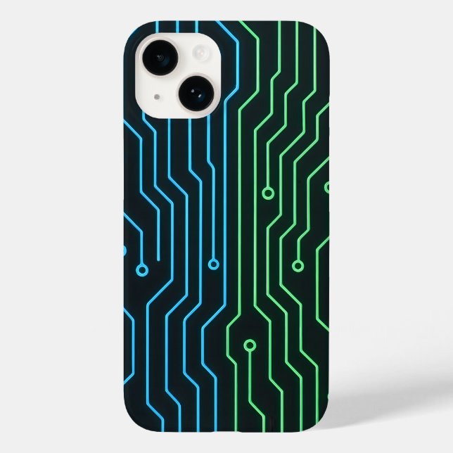 Futuristisk Neon Krets Telefonfodral (Baksida)