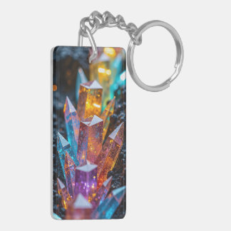 Futuristisk Neon Kristall & Guld Kintsugi Dubbelsi