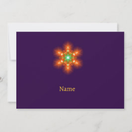 Futuristisk neonlysa blomma grafik tack kort