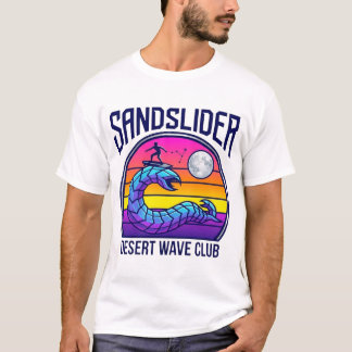 Futuristisk Ökenmaskin Surfklubb Synthwave T-Shirt