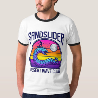 Futuristisk Ökenmaskin Surfklubb Synthwave T-Shirt
