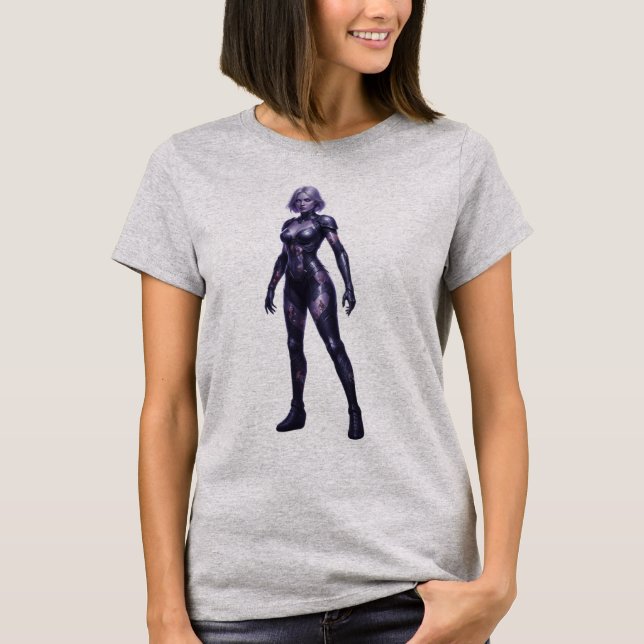 Futuristisk Pansrad Legosoldat Goth Stil T-shirt (Framsida)