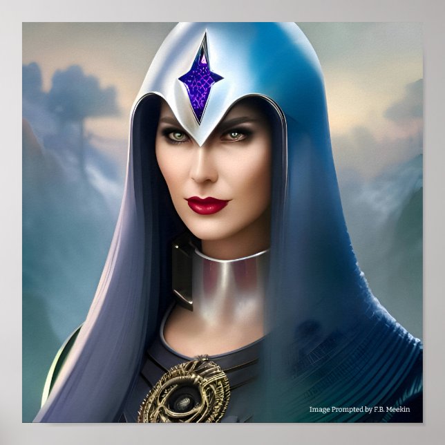 Futuristisk Prästinna Poster (Framsidan)