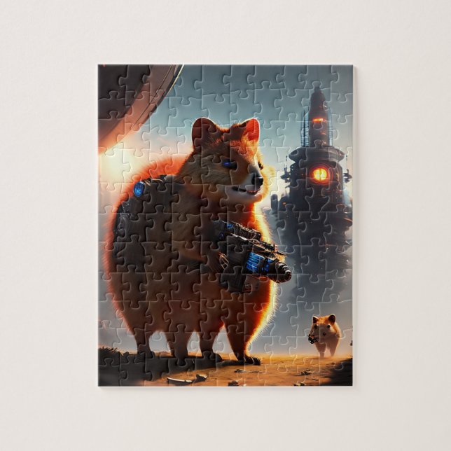 Futuristisk Quokka-robot, pussel (Vertikal)