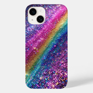 Futuristisk Regnbåge Pixel Glitter Gradient Lyx M