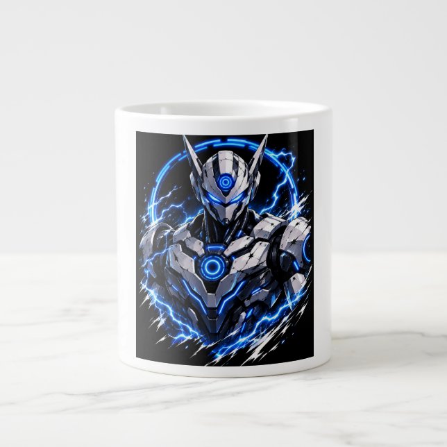 🔷  Futuristisk Robot-T-Shirt | NEX Jumbo Mugg (Framsidan)