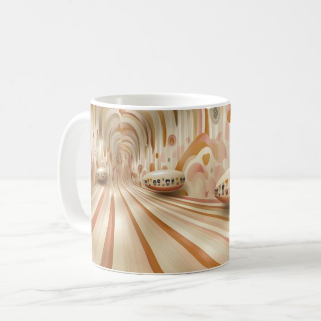 Futuristisk rymdarkitektur som blandar organiska f kaffemugg (Framsida vänster)