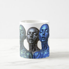 Futuristisk Skönhetstrio Kaffemugg