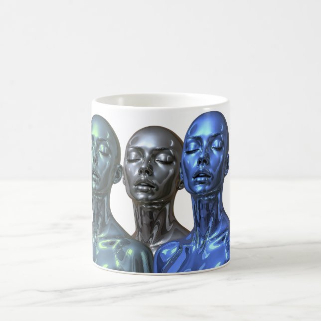 Futuristisk Skönhetstrio Kaffemugg (Center)