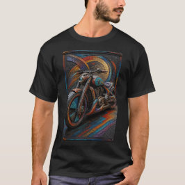 Futuristisk specialdesignad motorcykel – 3D mikro T Shirt