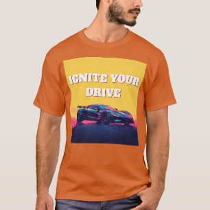 Futuristisk sportbil Gradient Hastighetskonst T Shirt