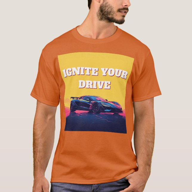 Futuristisk sportbil Gradient Hastighetskonst T Shirt (Framsida)