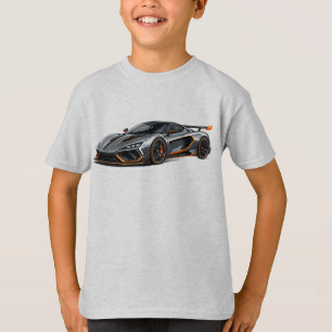Futuristisk sportbil pojke t-shirt