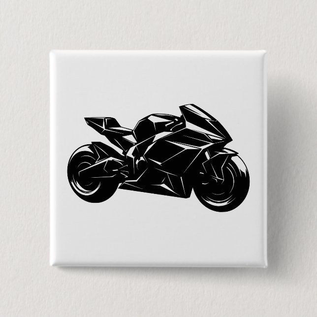 Futuristisk sportmotorcykeldesign knapp (Framsida)