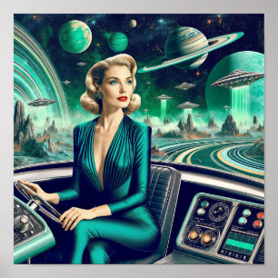 Futuristisk transport poster
