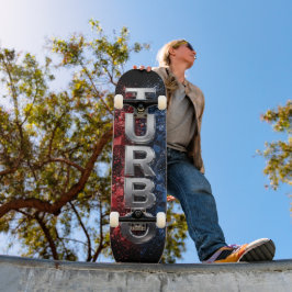 Futuristisk TURBO kromdesign 3D Mini Skateboard Bräda 18,5 Cm
