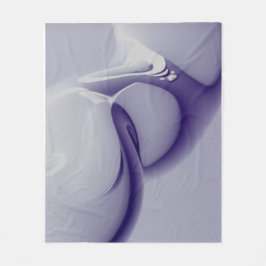 Futuristisk Violett Fluid Rök Abstrakt Digital Kon Fleecefilt