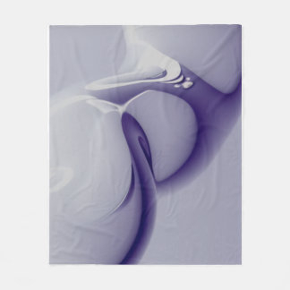 Futuristisk Violett Fluid Rök Abstrakt Digital Kon Fleecefilt