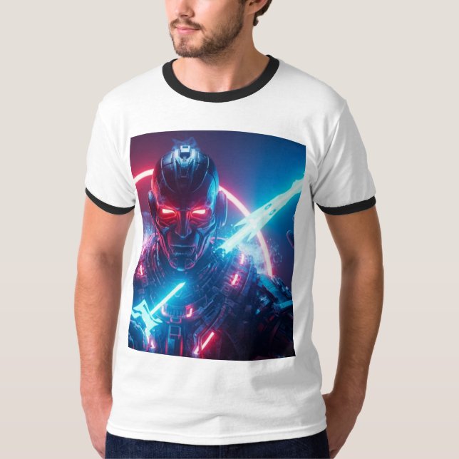 Futuristiska 3D Cinematic T-Shirt - fet förklaring (Framsida)