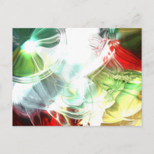 Futuristiska Abstrakt Digital Art Vykort