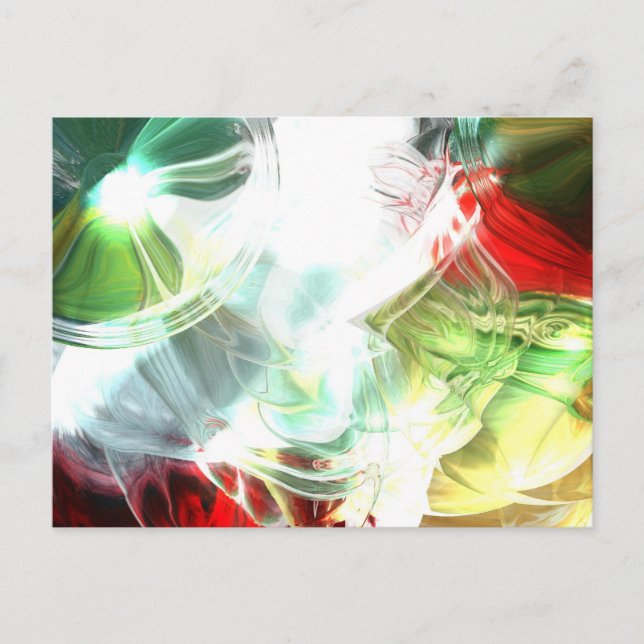 Futuristiska Abstrakt Digital Art Vykort (Framsida)