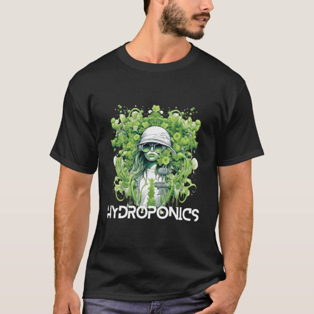 Futuristiska Aeroponics Hydroponics Horticulture C T Shirt (Framsida)